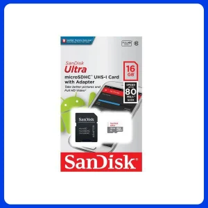 Memoria Micro Sd 16gb Ultra C-10 Card+adapt Sandisk Sdsqunb-016g-gn3ma