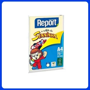 Papel Report Seninha Amarelo A4 75g 100fls (20082753)