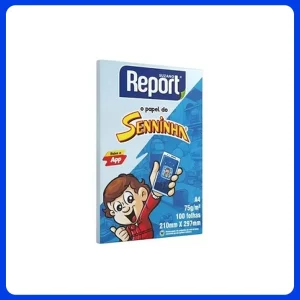 Papel Report Seninha Azul A4 75g 100fls (20072858)