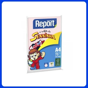 Papel Report Seninha Rosa A4 75g 100fls  (20072861)