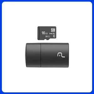 Memoria Micro Sd 16gb Classe10 + Leitor Usb Multilaser Mc162