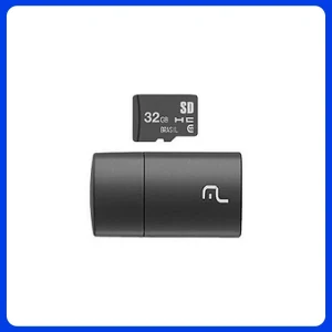 Memoria Micro Sd 32gb Classe10 + Leitor Usb Multilaser Mc163