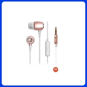 Fone C/microfone Motorola Earbuds Metal Ouro Rosa