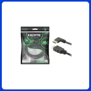 Cabo Hdmi Gold 2.0 90 Graus 4k Hdr 19p 3mts 018-3323