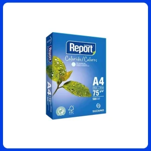 Papel A4 Color 75g 210x297mm 500f Azul Report