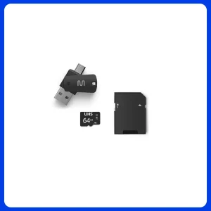 Cartao De Memoria 64gb C/ Adaptador Usb Dual Drive E Adapt Sd Multi Mc152