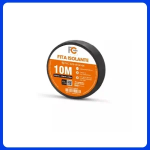 Fita Isolante Profissional Anti Chamas 19mm X 10m Fc Preta Fcft001